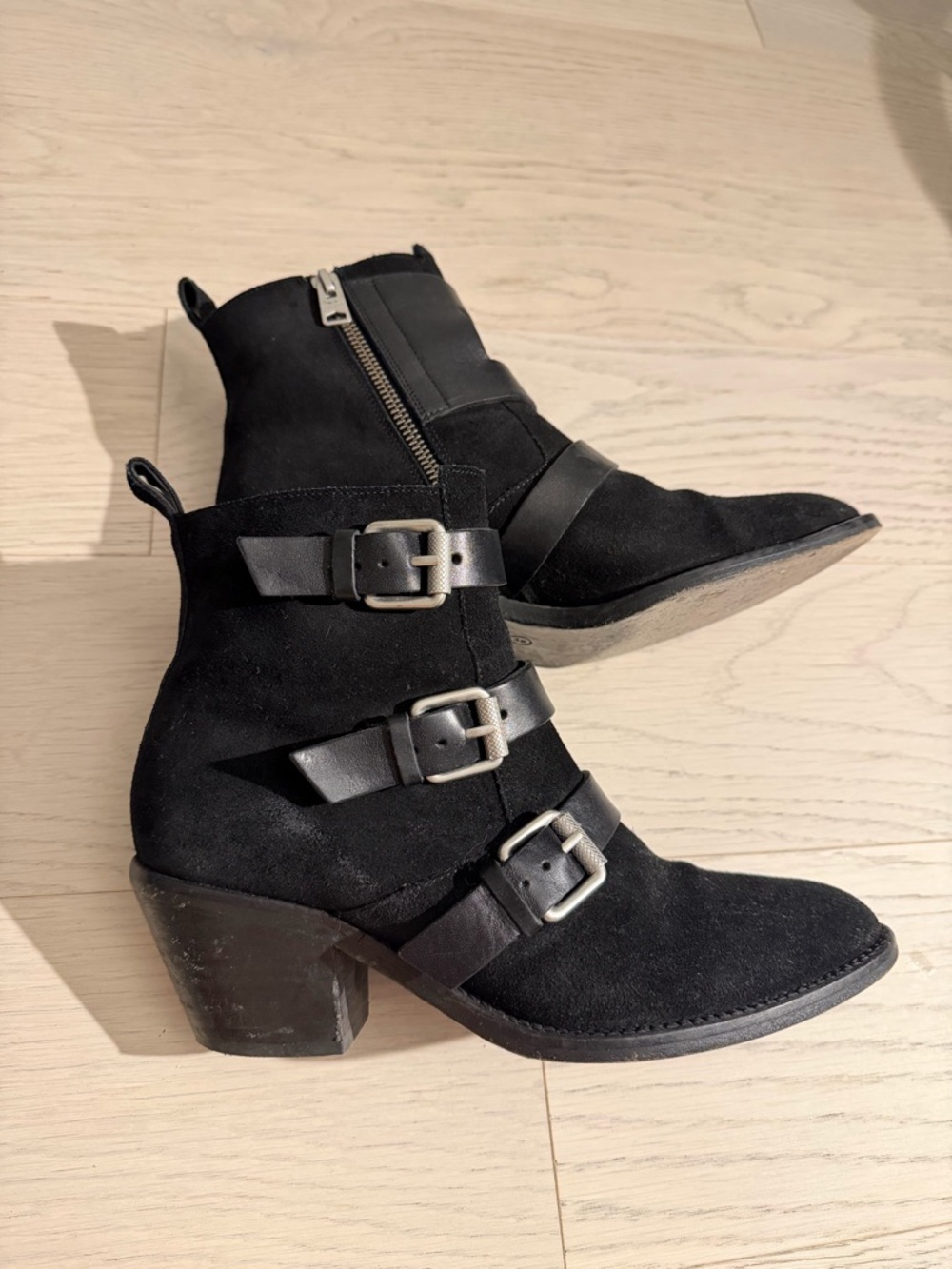 AllSaints Buckled Ankle Boots